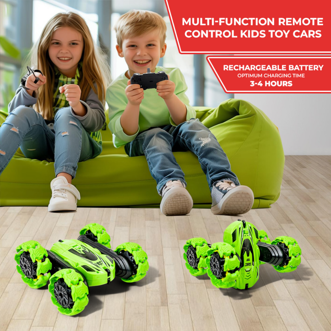 4WD RC Stunt Car with Gesture Sensor & Watch Remote | 360° Flips, Double-Sided Off-Road Vehicle