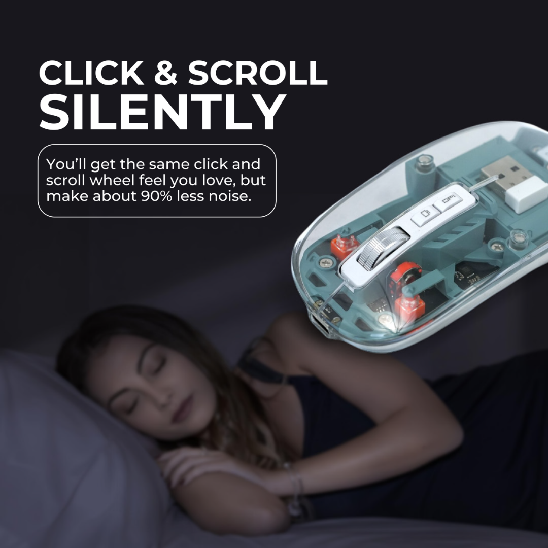 Wireless Transparent RGB Mouse with Multi-Device Support