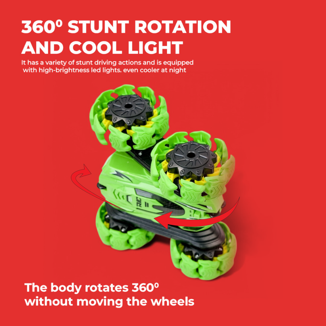 4WD RC Stunt Car with Gesture Sensor & Watch Remote | 360° Flips, Double-Sided Off-Road Vehicle