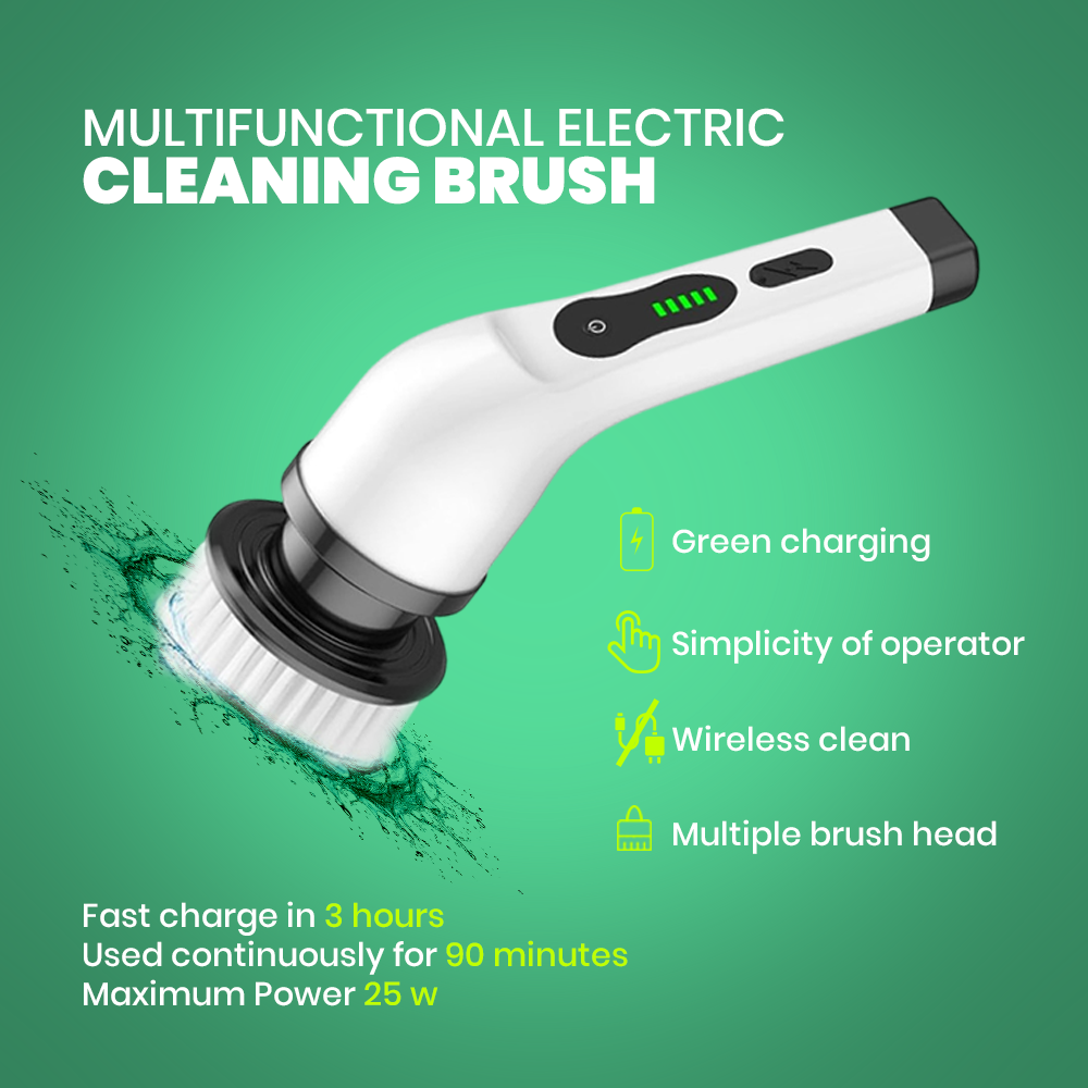 Cordless Dual-Speed Electric Cleaning Brush | Extendable Scrubber