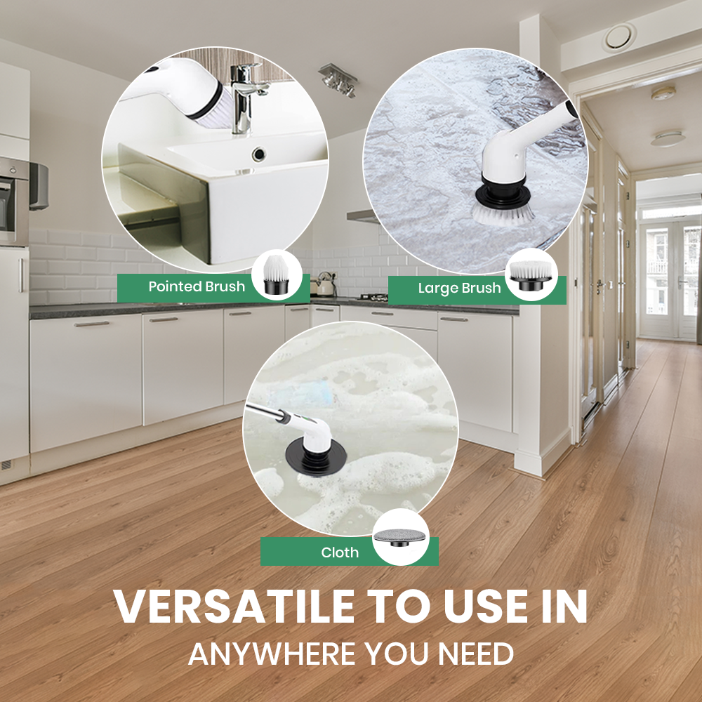Cordless Dual-Speed Electric Cleaning Brush | Extendable Scrubber