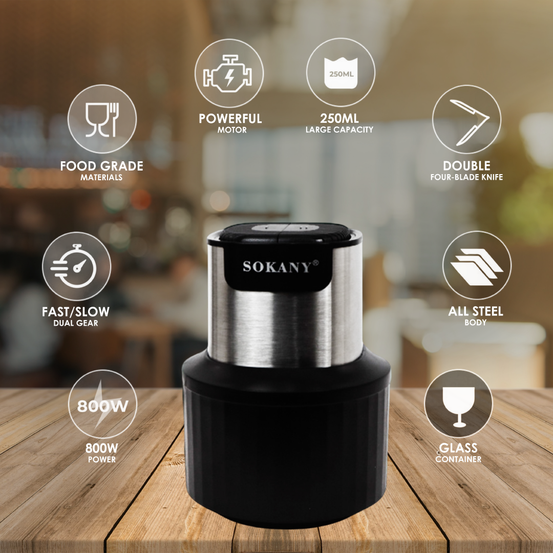 SOKANY Electric Food Chopper| Dual-Speed with Stainless Steel Blades