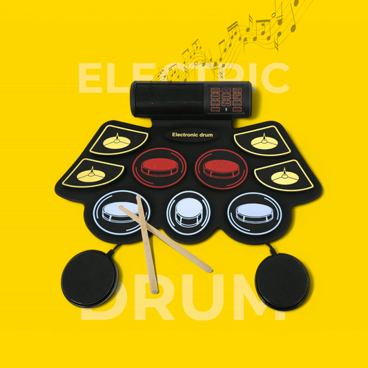 Roll-Up Electronic Drum Kit with Dual Speakers | Built-In Tones & Rhythms