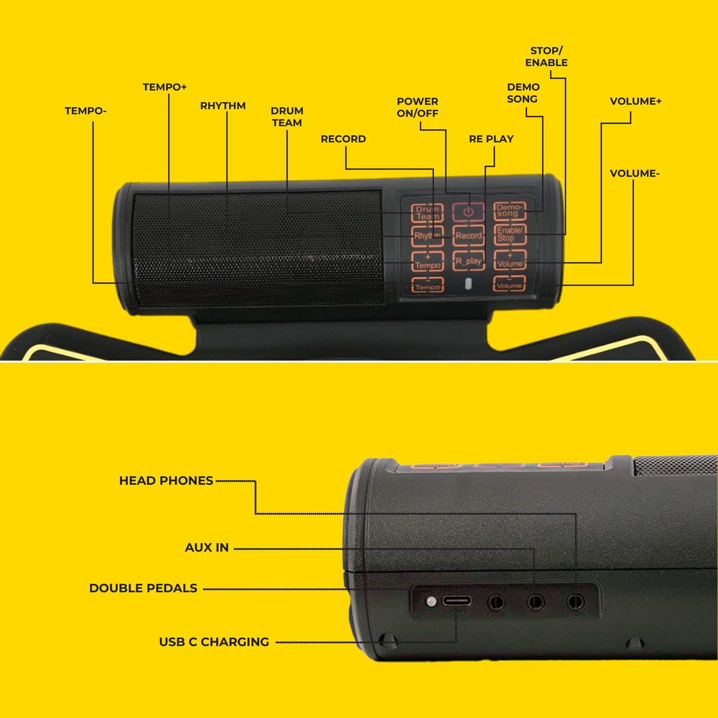 Roll-Up Electronic Drum Kit with Dual Speakers | Built-In Tones & Rhythms