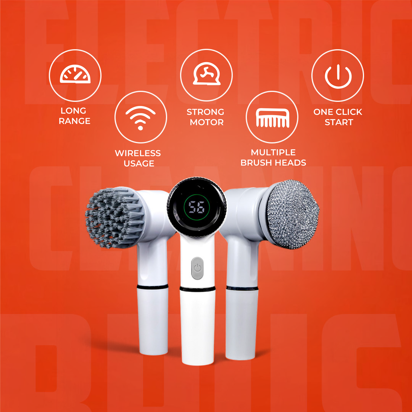 3-Speed Electric Cleaning Brush | Cordless, Waterproof & USB-C Rechargeable