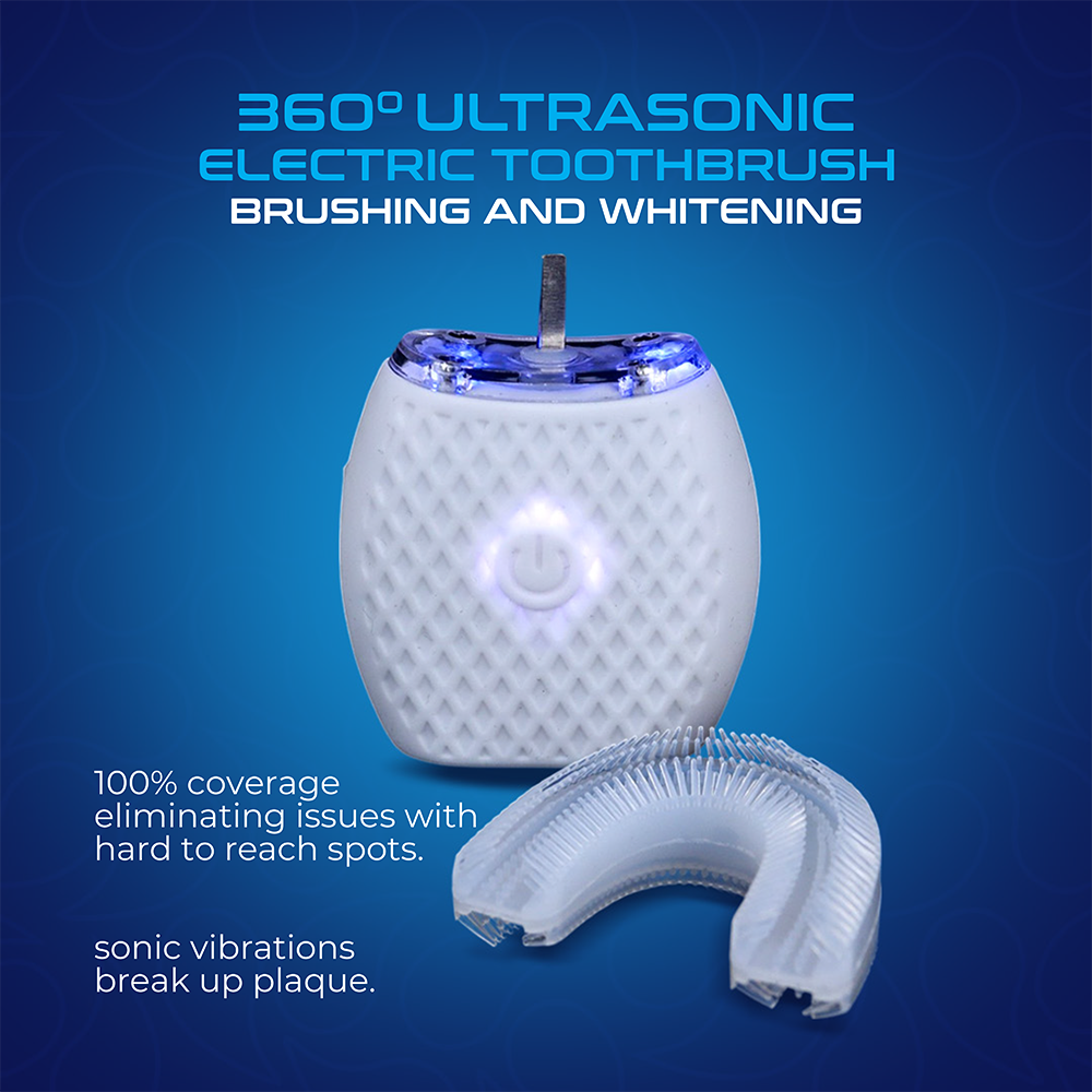 360° Ultrasonic U-Shaped Electric Toothbrush | Hands-Free Auto Cleaning