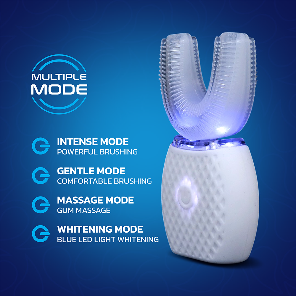 360° Ultrasonic U-Shaped Electric Toothbrush | Hands-Free Auto Cleaning