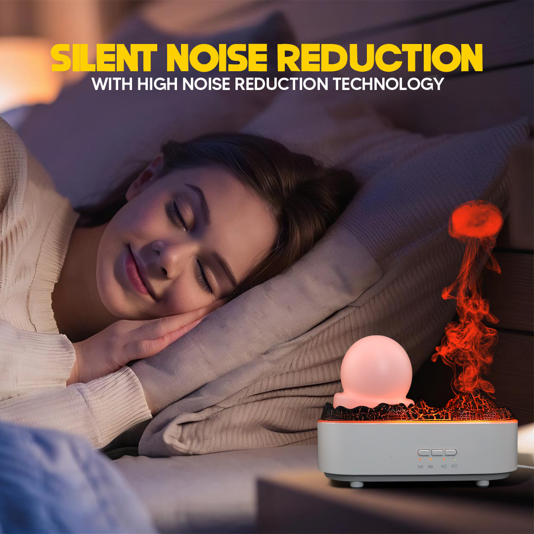 Crystal Ball Flame Essential Oil Diffuser | Ultrasonic Aroma Humidifier | Volcano Mist Effect