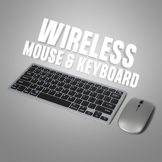 Wireless Bluetooth Keyboard and Mouse Combo | Ultra-Slim, Rechargeable, Silent Typing