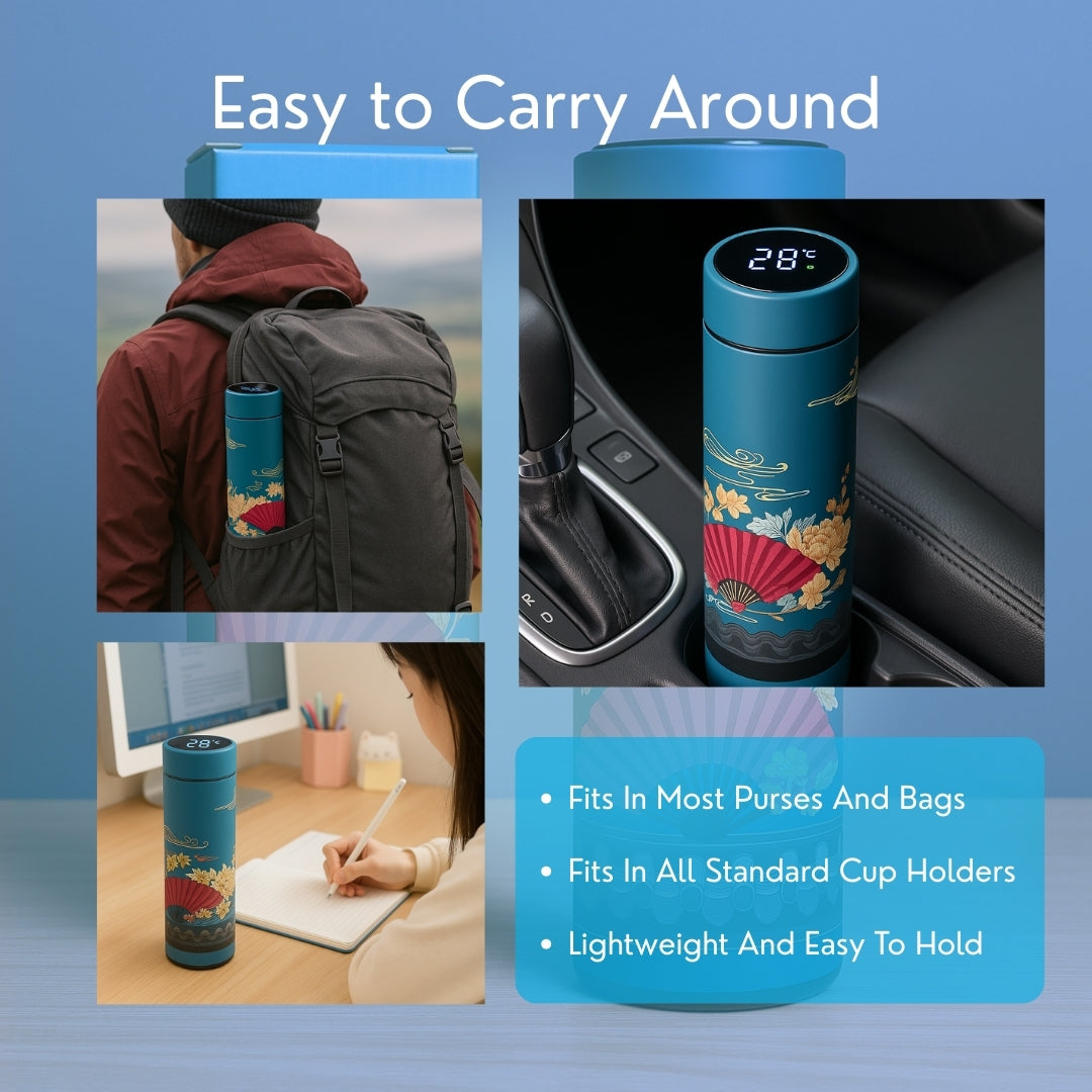 Smart Insulated Stainless Steel Thermos Flask with LED Temperature Display