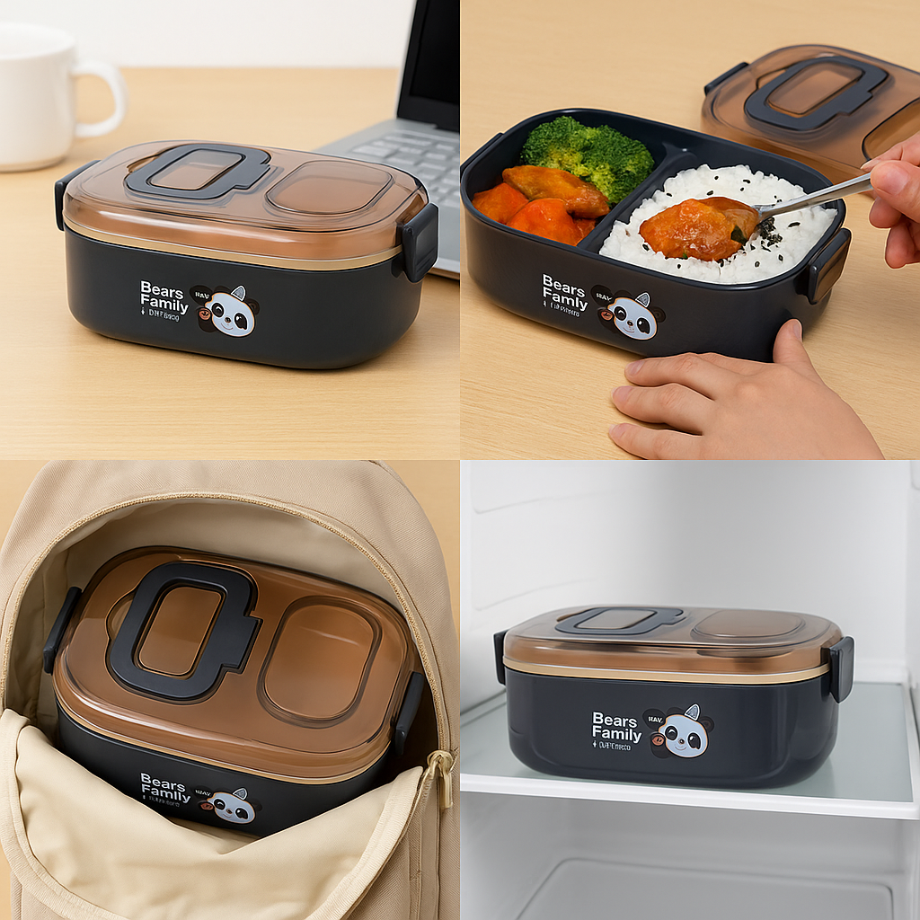SmartSeal 700ml Bear Lunch Box | Microwave & Freezer Safe