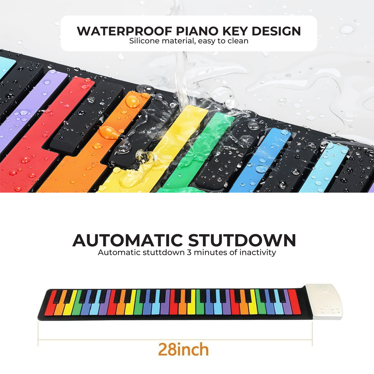 Roll Up Piano Keyboard for Kids & Beginners | Electronic Keyboard with Built-in Speakers