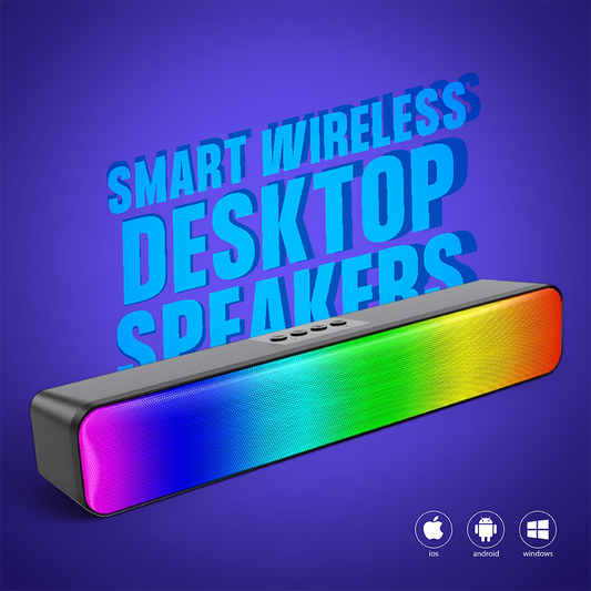 Portable Bluetooth RGB Speaker | Wireless Soundbar with 360° Stereo
