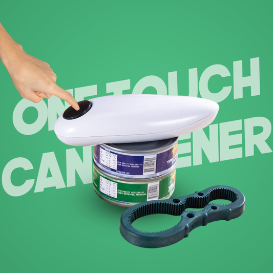 Automatic Electric Can Opener | One-Touch Smooth Edge Tin Opener with Bottle Key