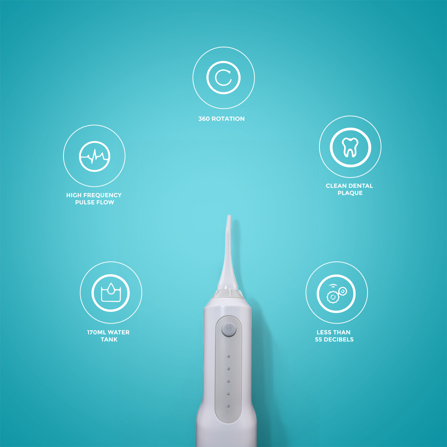 Cordless Water Flosser for Teeth | Portable Oral Irrigator | 5 Modes, 3 Jet Tips
