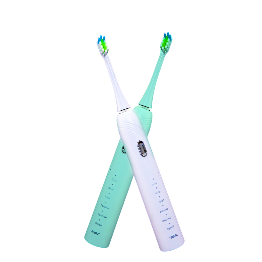 Sonic Electric Toothbrush | W-Shaped Dupont Bristles | 2 Brush Heads Included