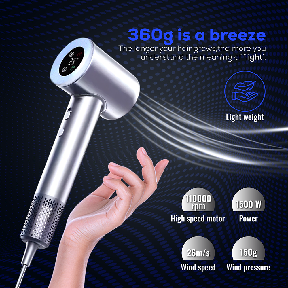 High-Speed Hair Dryer | Magnetic Nozzle | Quiet & Fast Drying