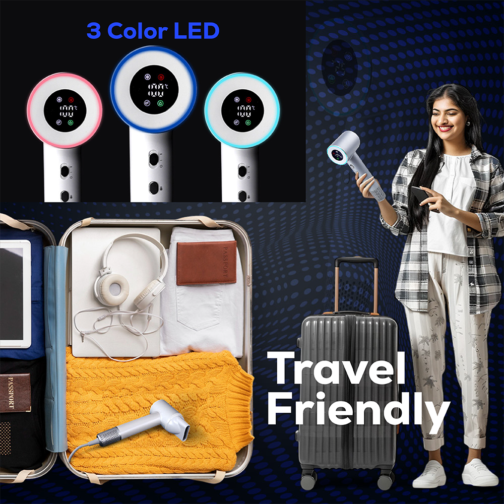 High-Speed Hair Dryer | Magnetic Nozzle | Quiet & Fast Drying