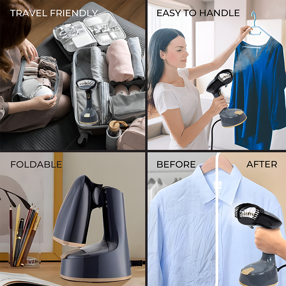 Travel Garment Steamer | Easy Foldable | Wrinkle Remover | 120ml Tank