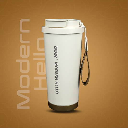 Coffee Mug to Go | 530ml Thermal Travel Mug with Lid & Straw