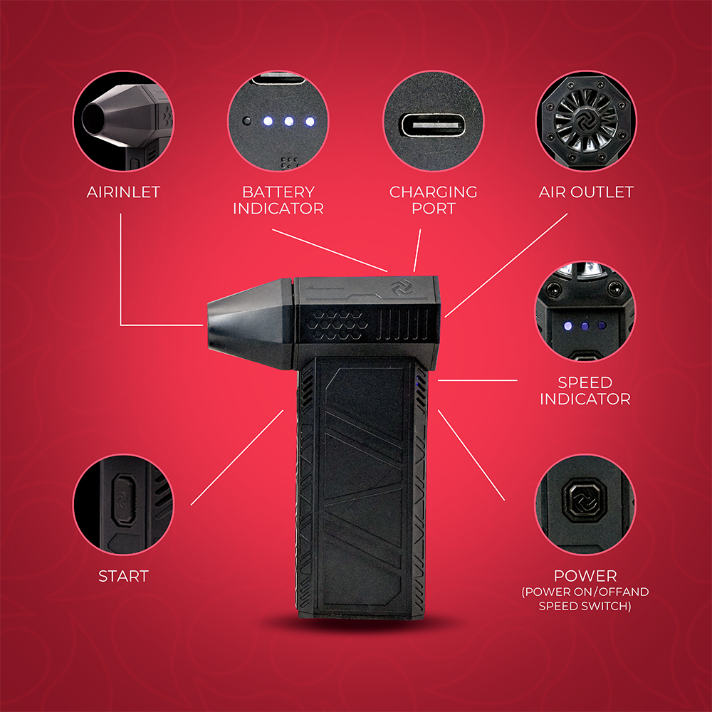 Super Power Turbo Fan Air Duster | 3-Speed Rechargeable Blower
