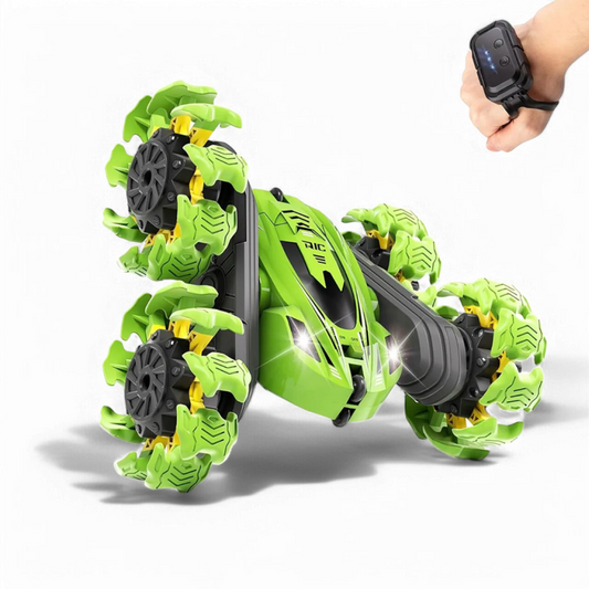 4WD RC Stunt Car with Gesture Sensor & Watch Remote | 360° Flips, Double-Sided Off-Road Vehicle