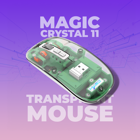 Wireless Transparent RGB Mouse with Multi-Device Support
