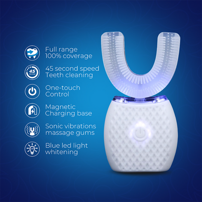360° Ultrasonic U-Shaped Electric Toothbrush | Hands-Free Auto Cleaning