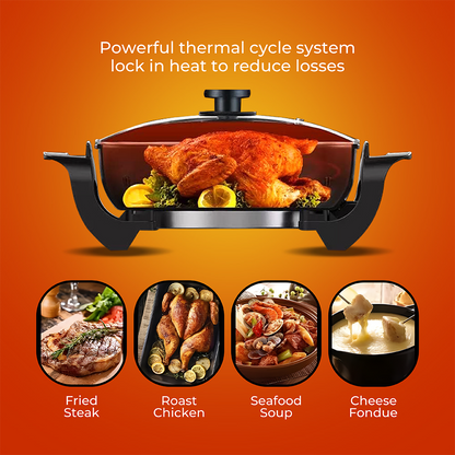 Multi-Function Electric Frying Pan | With Temperature Control & Glass Lid