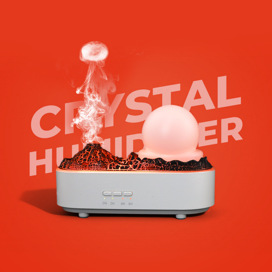 Crystal Ball Flame Essential Oil Diffuser | Ultrasonic Aroma Humidifier  | Volcano Mist Effect