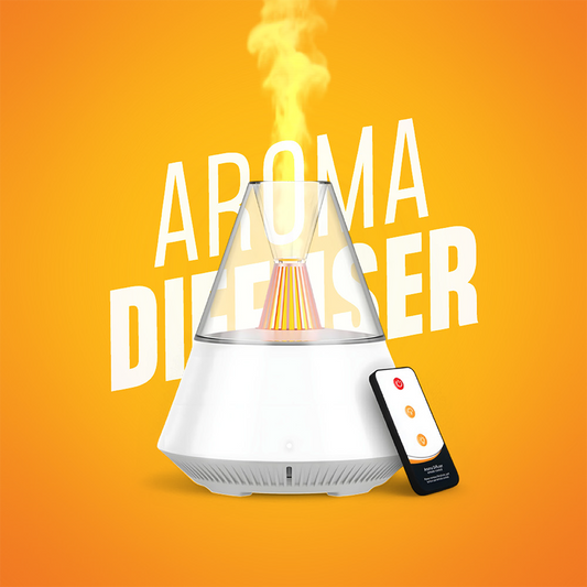 Flame Light Essential Oil Diffuser | Night Light, Auto Shut-Off & 2 Mist Modes