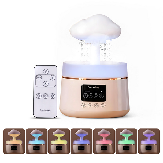 Rain Melody Aroma Diffuser | Humidifier with RGB LED Light & White Noise