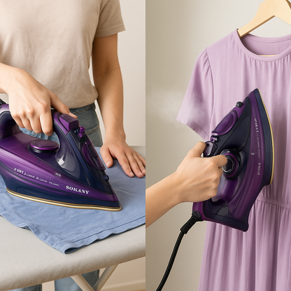 Cordless Steam Iron | Dual Mode with Ceramic Soleplate | Vertical Steam & Anti-Drip