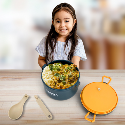Stainless Steel Thermal Lunch Box | 1000 ml Food Container with Spoon