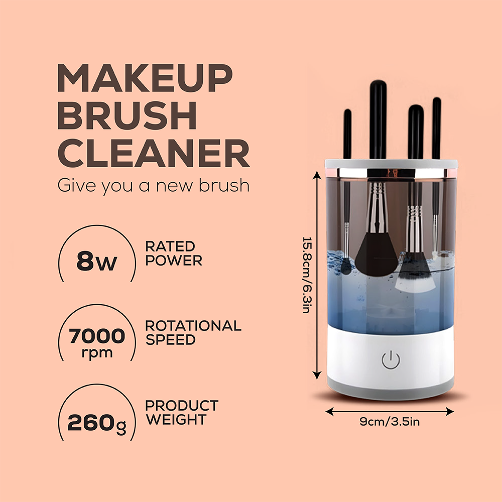 Electric Makeup Brush Cleaner Machine |  USB-Powered Auto Deep Clean Tool