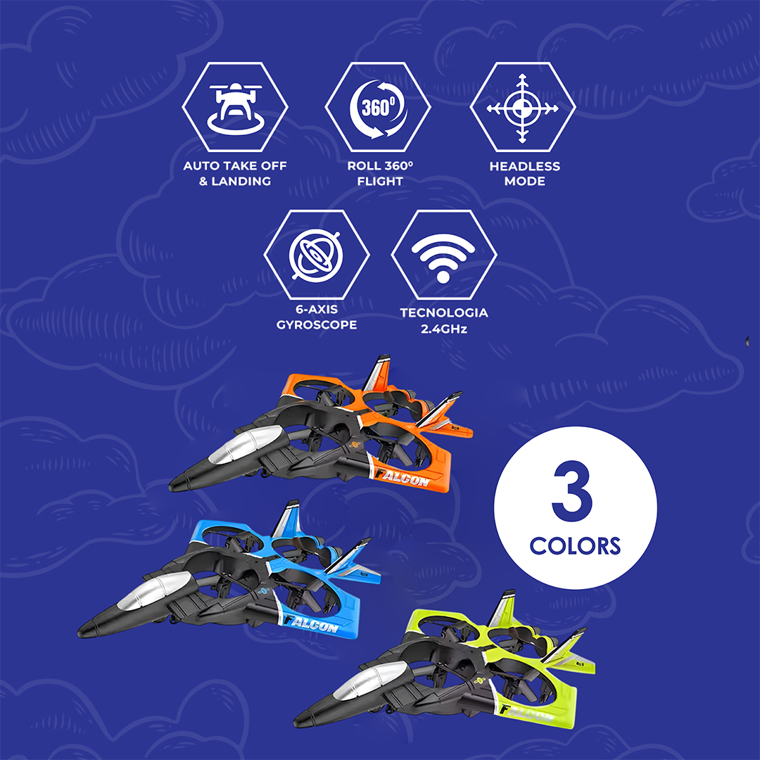 RC Fighter Jet Drone | Remote Control, One-Key Takeoff & Landing, Gravity Sensor