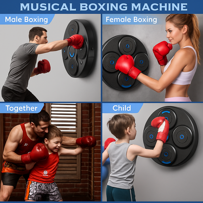 Boxing Wall Trainer | LED Reflex Pad with Interactive Bluetooth Music