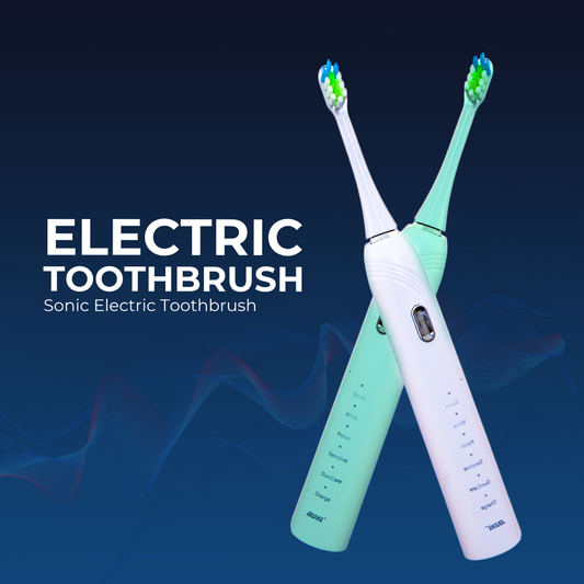 Sonic Electric Toothbrush | W-Shaped Dupont Bristles | 2 Brush Heads Included
