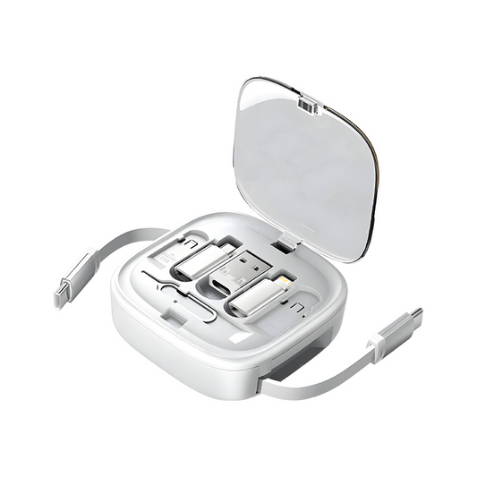 5-in-1 Retractable Type-C to Type-C Charging Cable Kit with 60W Fast Charging