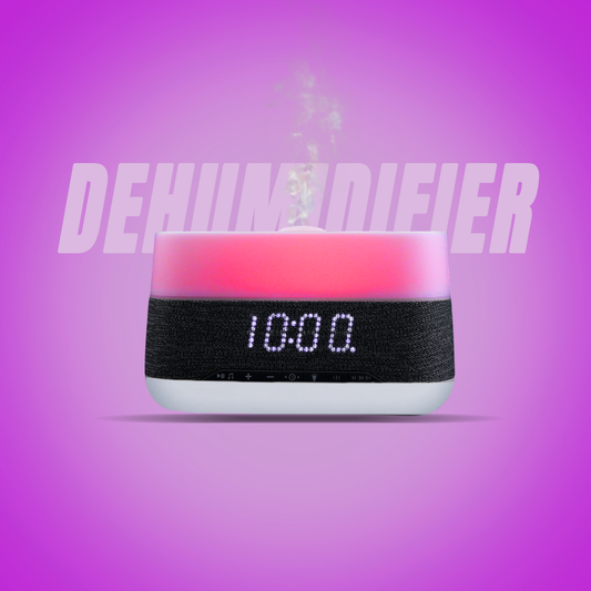 4-in-1 Aroma Diffuser | Bluetooth Speaker + Digital Alarm Clock + Flame Cool Mist Humidifier