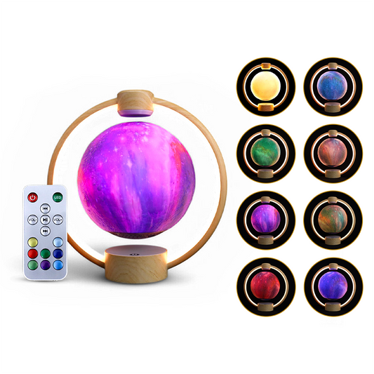 Levitating Moon Lamp Bluetooth Speaker | 3D Floating Galaxy Light with 8-Color LED