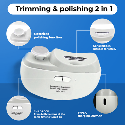 2-in-1 Electric Nail Clipper With Nail Chip Collector | USB-C Rechargeable