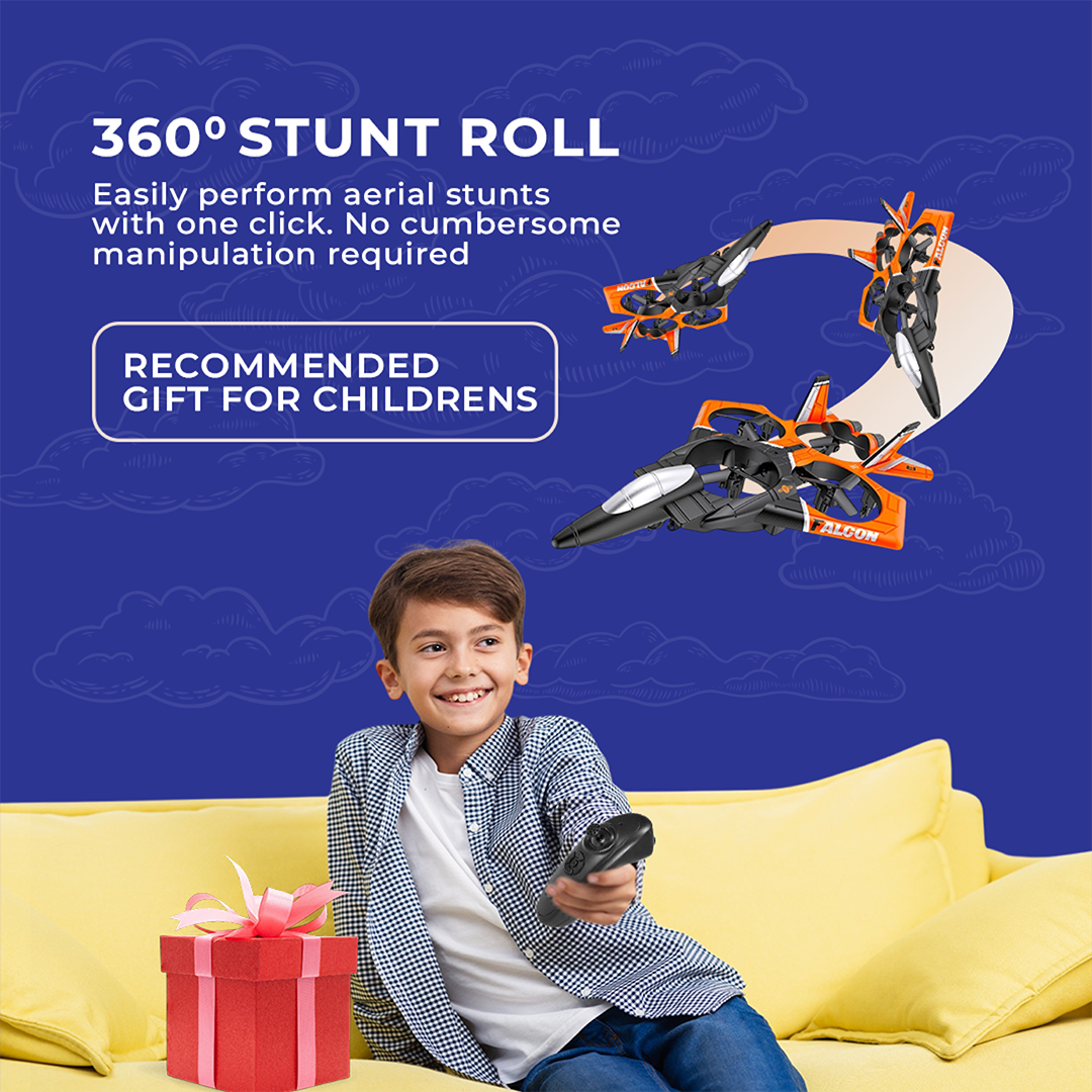 RC Fighter Jet Drone | Remote Control, One-Key Takeoff & Landing, Gravity Sensor