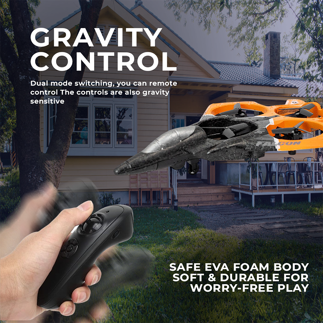 RC Fighter Jet Drone | Remote Control, One-Key Takeoff & Landing, Gravity Sensor