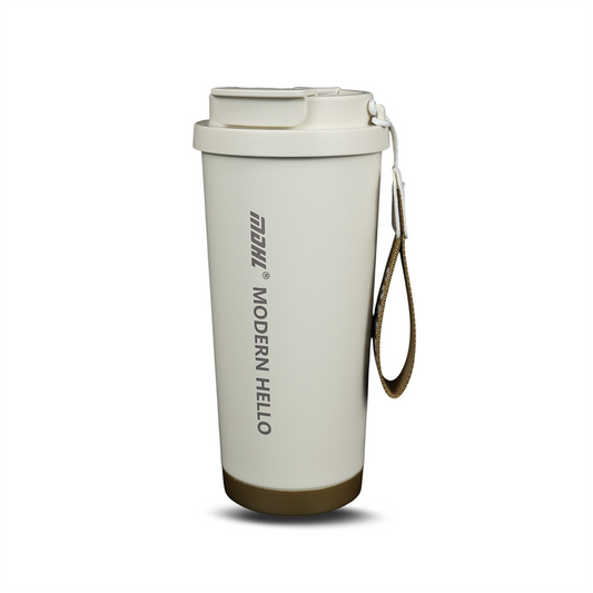 Coffee Mug to Go | 530ml Thermal Travel Mug with Lid & Straw