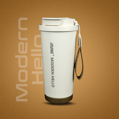 Coffee Mug to Go | 530ml Thermal Travel Mug with Lid & Straw
